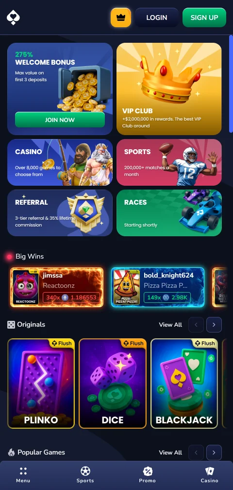 Jogos mobile responsivos Flush Casino Brasil acessíveis