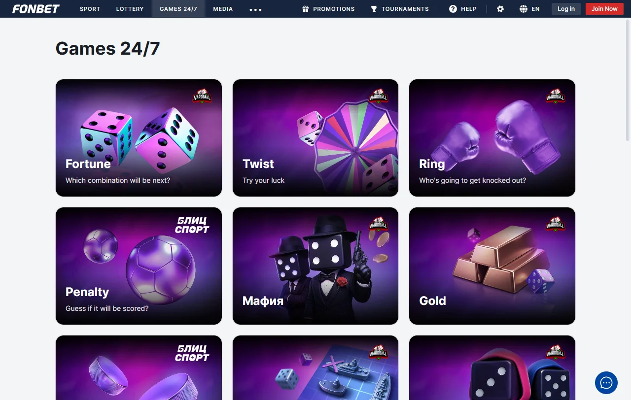 Slots e jogos ao vivo disponíveis na Fonbet Casino Brasil