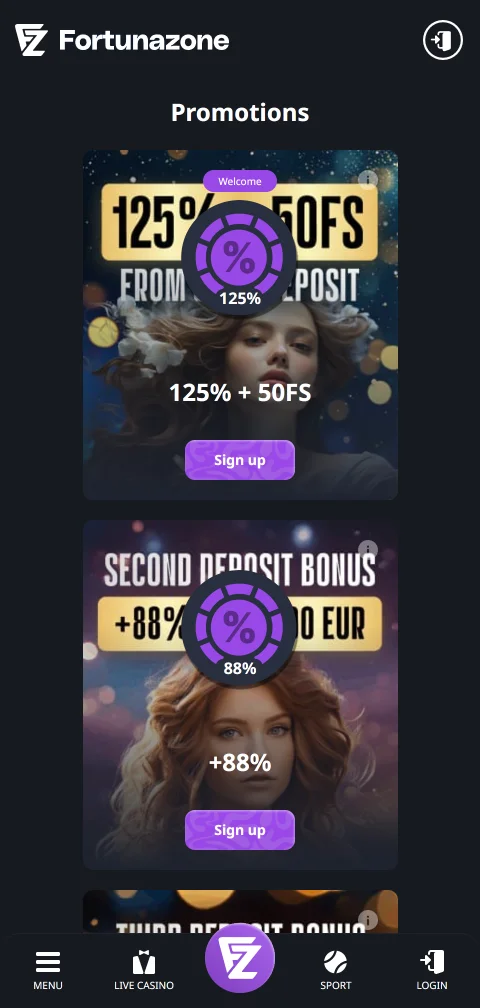 Pagamentos depósitos saques FortunaZone Casino Brasil mobile