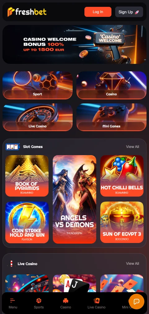 Jogos mobile e compatibilidade smartphone Freshbet Casino Brasil