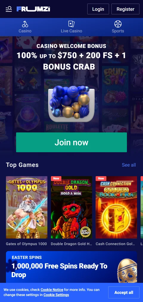 Frumzi Casino Brasil em dispositivos móveis - experiência de jogo otimizada via navegador responsivo