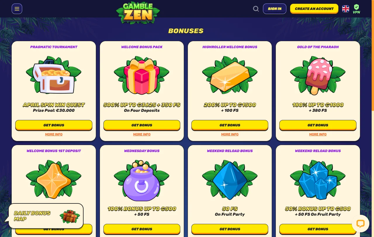 Jogos slots e mesas ao vivo disponíveis no Gamblezen Casino Brasil