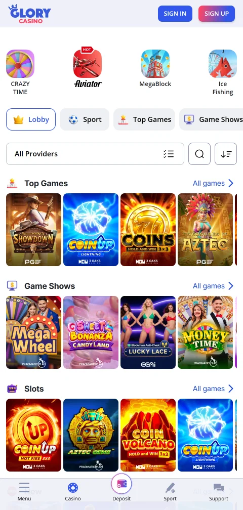 Jogos mobile acessíveis Glory Casino Brasil qualquer dispositivo
