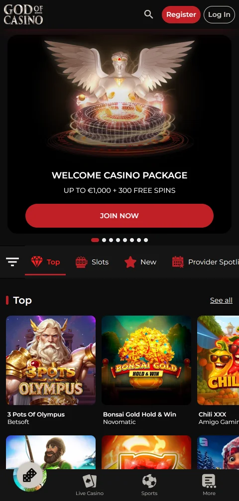 Depósitos saques métodos pagamento God of Casino Brasil