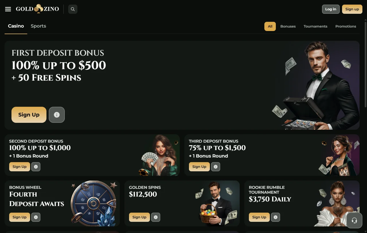 Slots e jogos variados disponíveis no Goldzino Casino Brasil