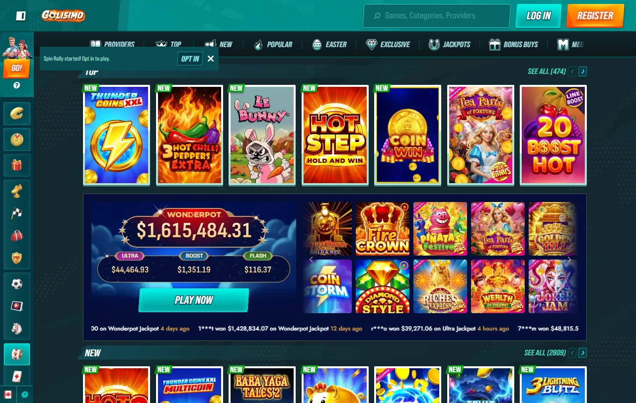 Bônus promoções e ofertas bem-vindo Golisimo Casino Brasil