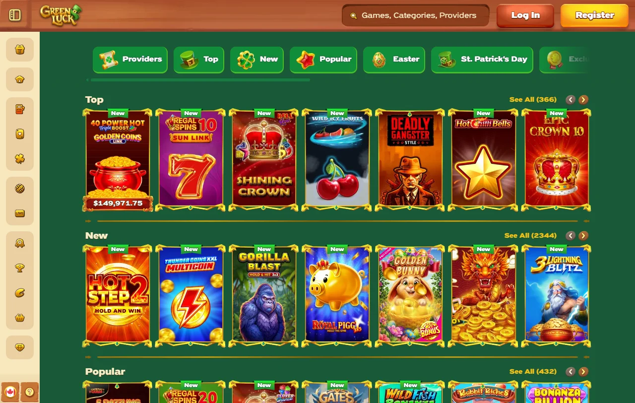 Bônus de boas-vindas e promoções no GreenLuck Casino Brasil