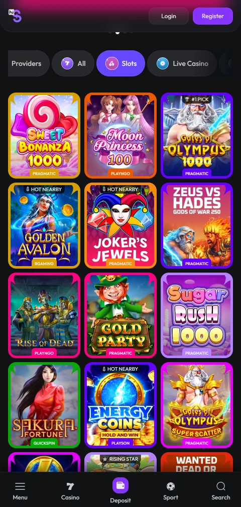 Pagamentos depósitos saques Hispin Casino PIX
