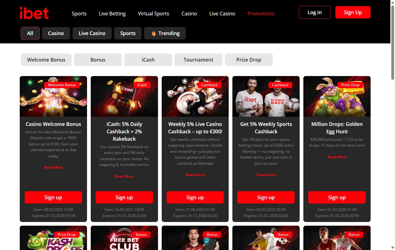 Promoções e bônus de boas-vindas do ibet Casino Brasil