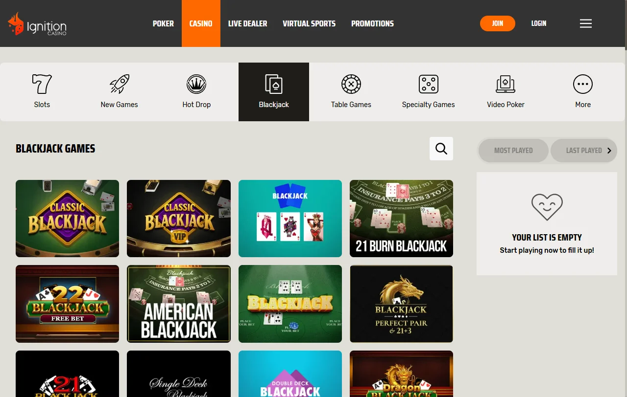 Bônus de boas-vindas e promoções no Ignition Casino Brasil