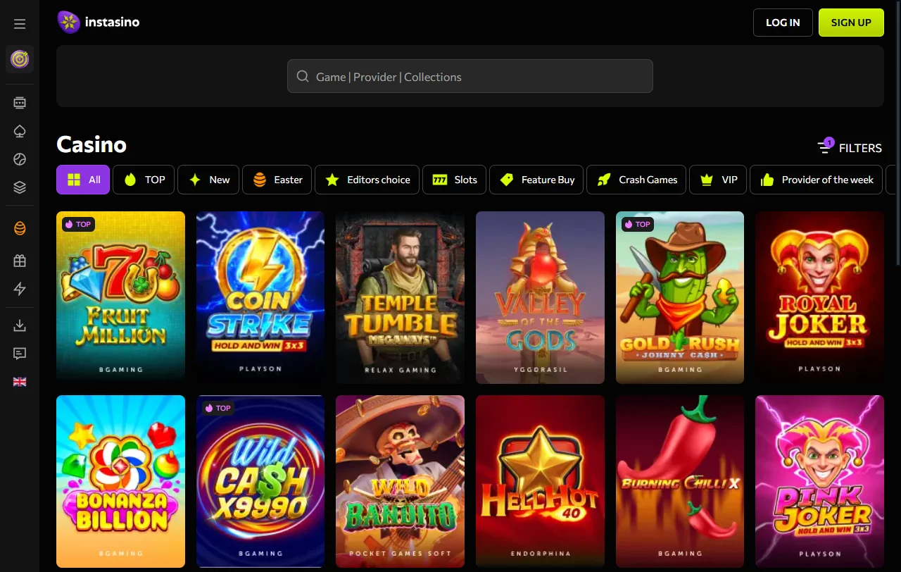 Bônus promoções boas-vindas Instasino Casino Brasil ofertas