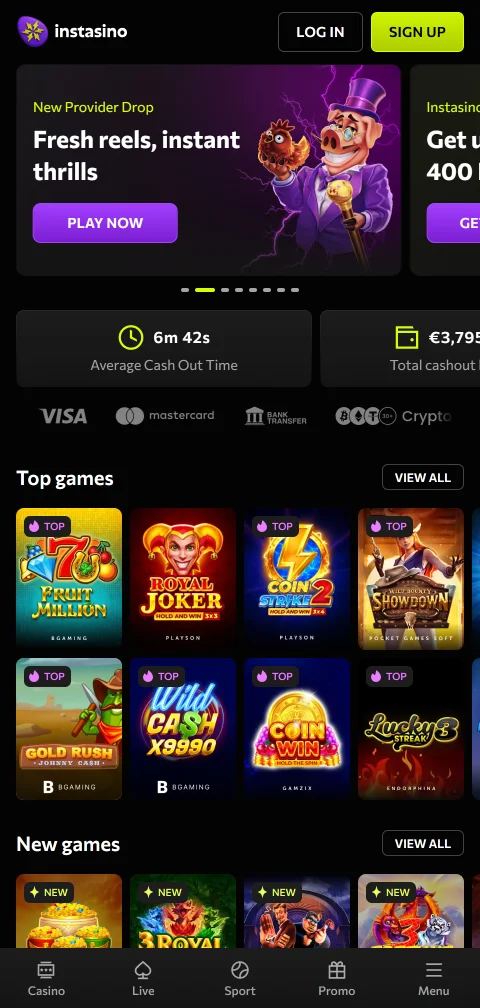 Instasino Casino Brasil mobile jogos acessibilidade Brasil