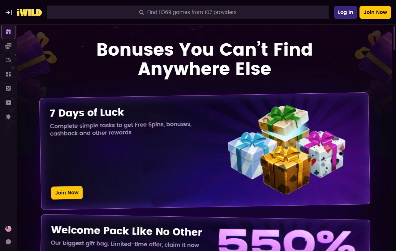 Ofertas bônus e promoções bem-vindo no iWild Casino Brasil detalhadas