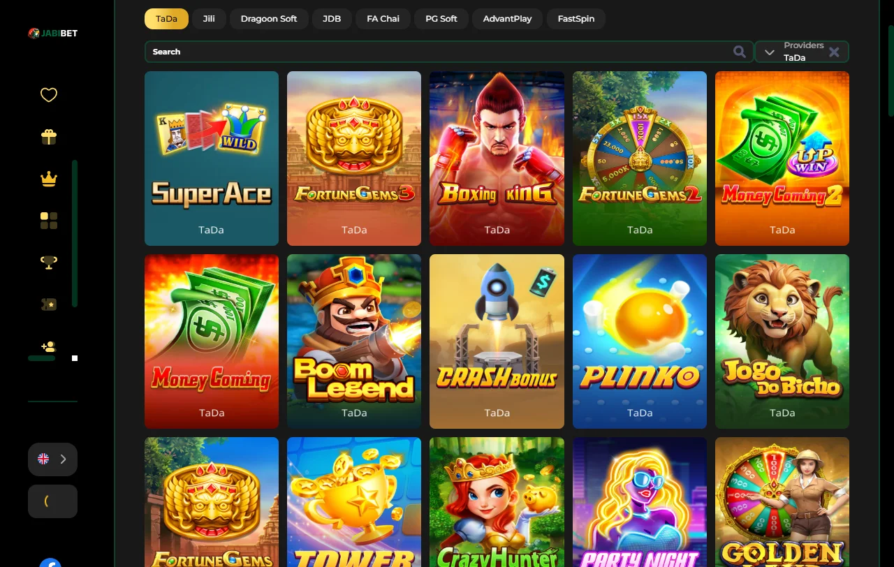Jogos slots e live casino no Jabibet Casino Brasil catálogo