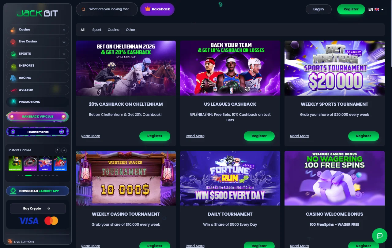 Bônus boas-vindas e promoções Jackbit Casino Brasil