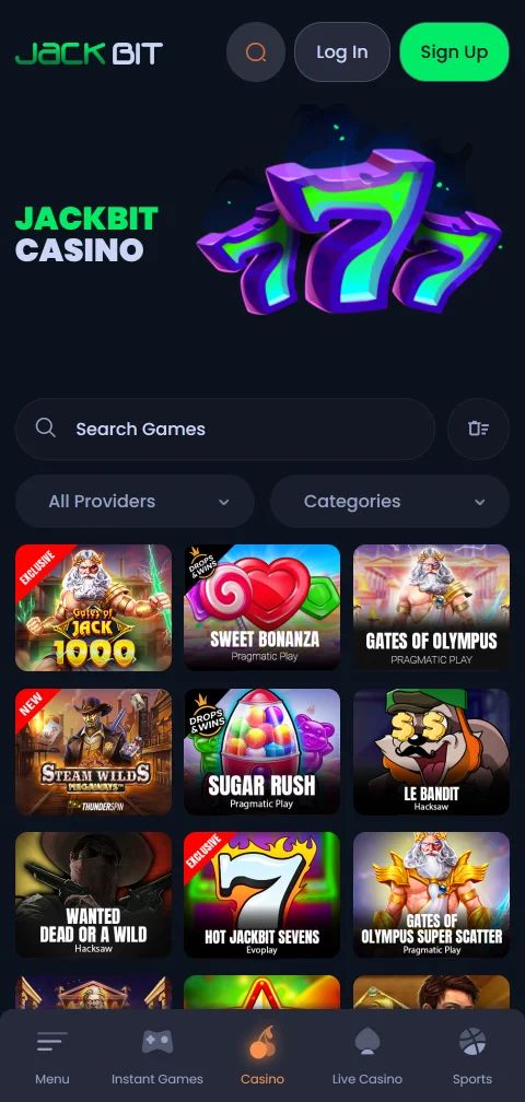 Pagamentos PIX e crypto Jackbit Casino Brasil