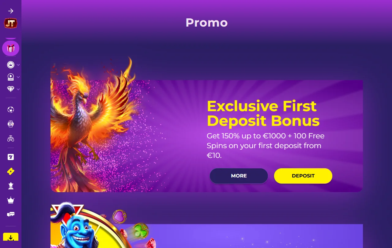 Bônus de boas-vindas e promoções JackTop Casino Brasil