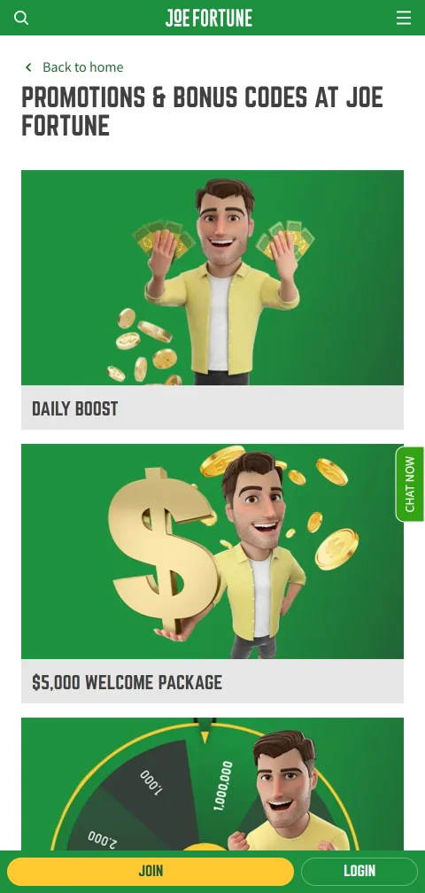 Pagamentos depósitos saques Joe Fortune Casino Brasil PIX crypto