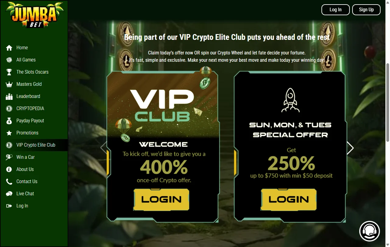 Bônus de boas-vindas e promoções JumbaBet Casino Brasil