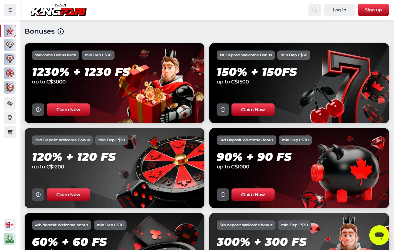 Jogos slots e provedores na KingPari Casino Brasil