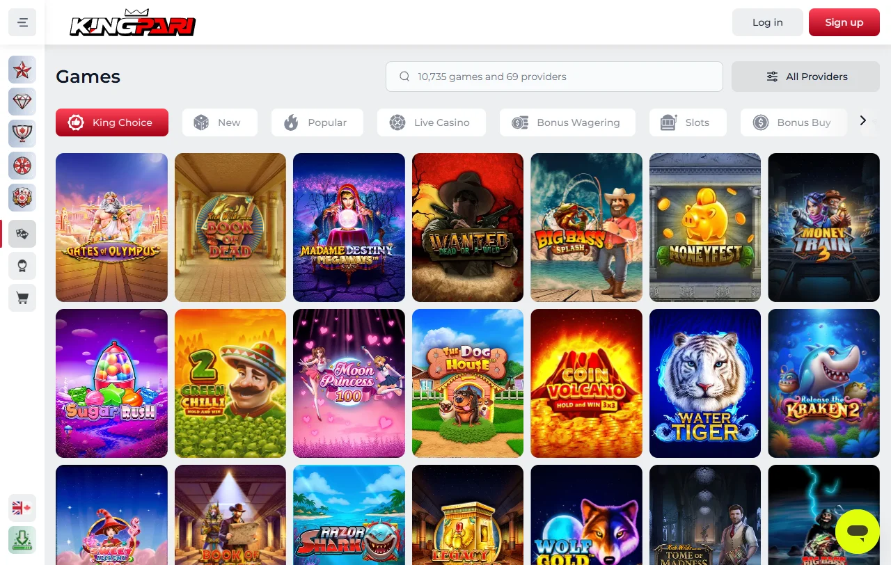 Bônus promoções bem-vindo KingPari Casino Brasil
