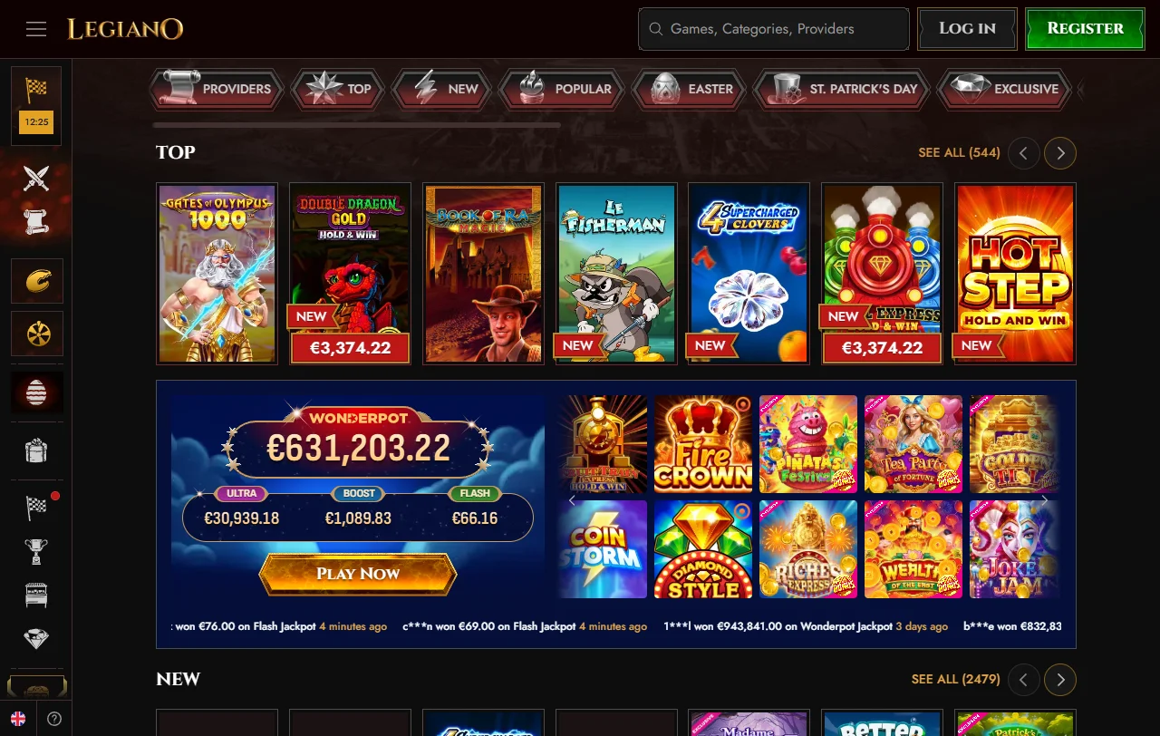 Promoções bônus e ofertas bem-vindo Legiano Casino Brasil