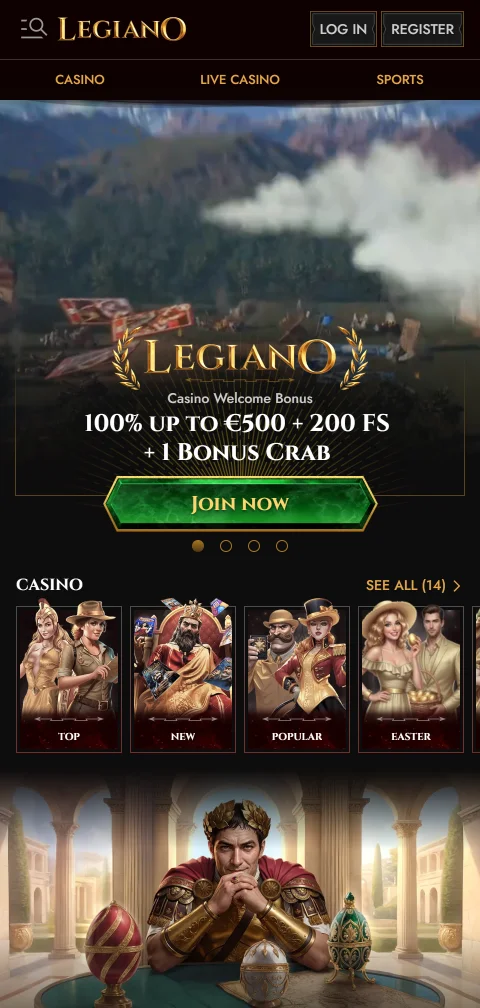 Jogos mobile acessíveis Legiano Casino Brasil qualquer dispositivo