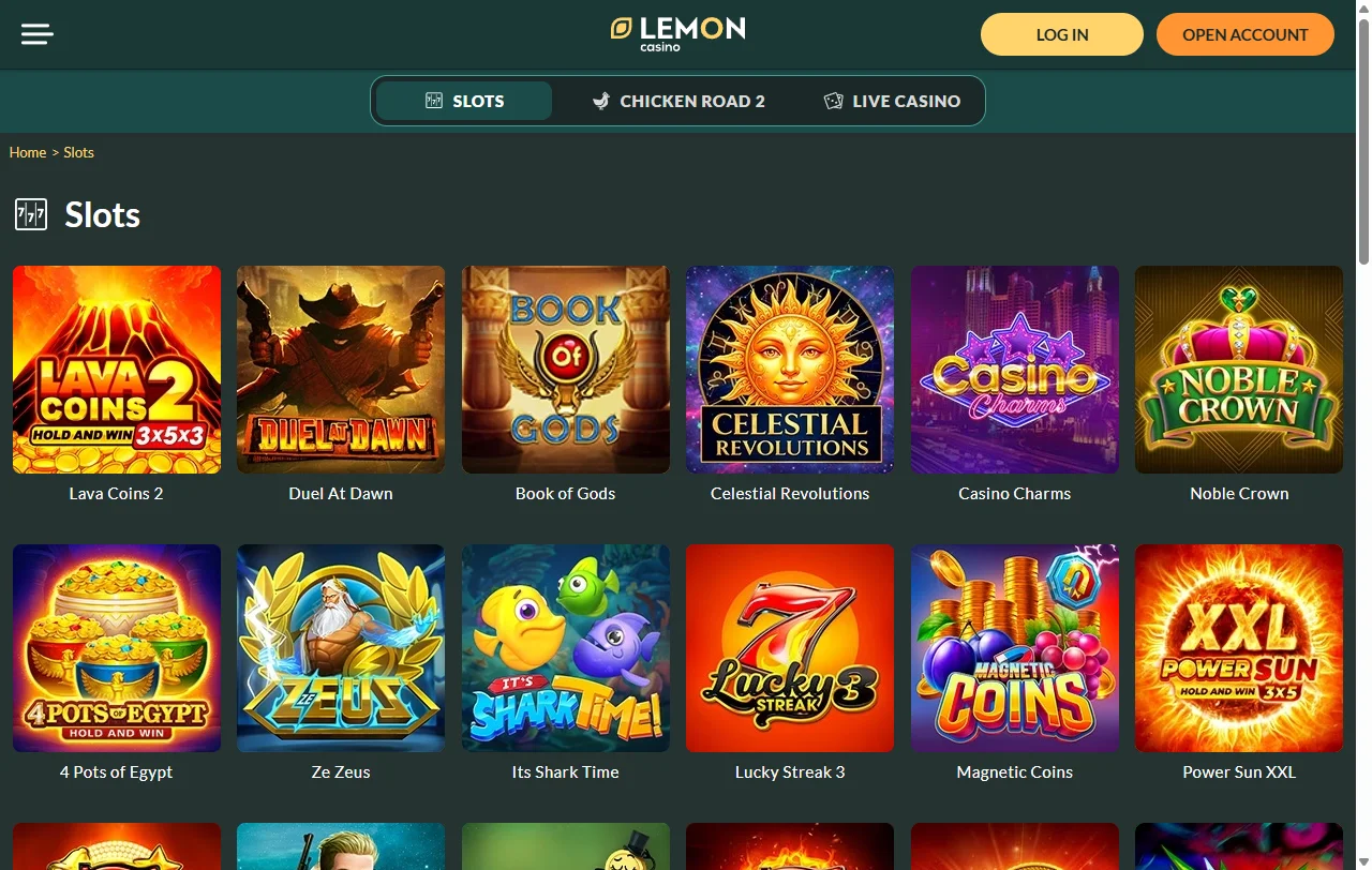 Slots e jogos variados disponíveis no Lemon Casino Brasil com provedores premium