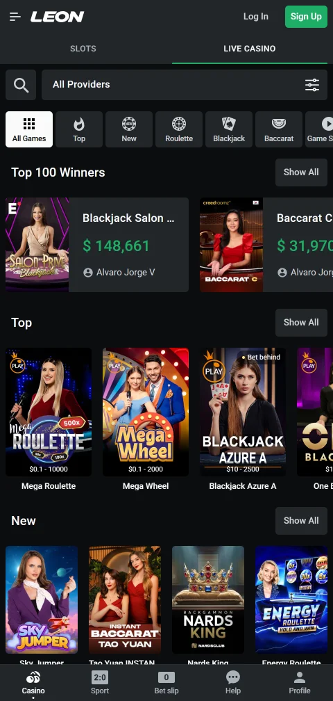 Leon Casino Brasil experiência mobile e acessibilidade