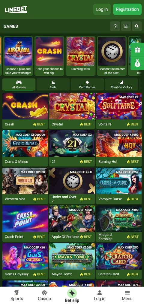 Linebet Casino Brasil mobile responsivo com acesso completo a jogos e interface otimizada para toque em Android e iOS
