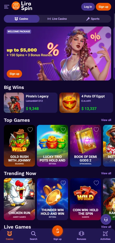Acesso mobile otimizado Liraspin Casino Brasil smartphone