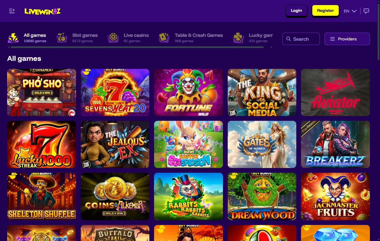 Programa de bônus e ofertas de boas-vindas LiveWinz Casino Brasil