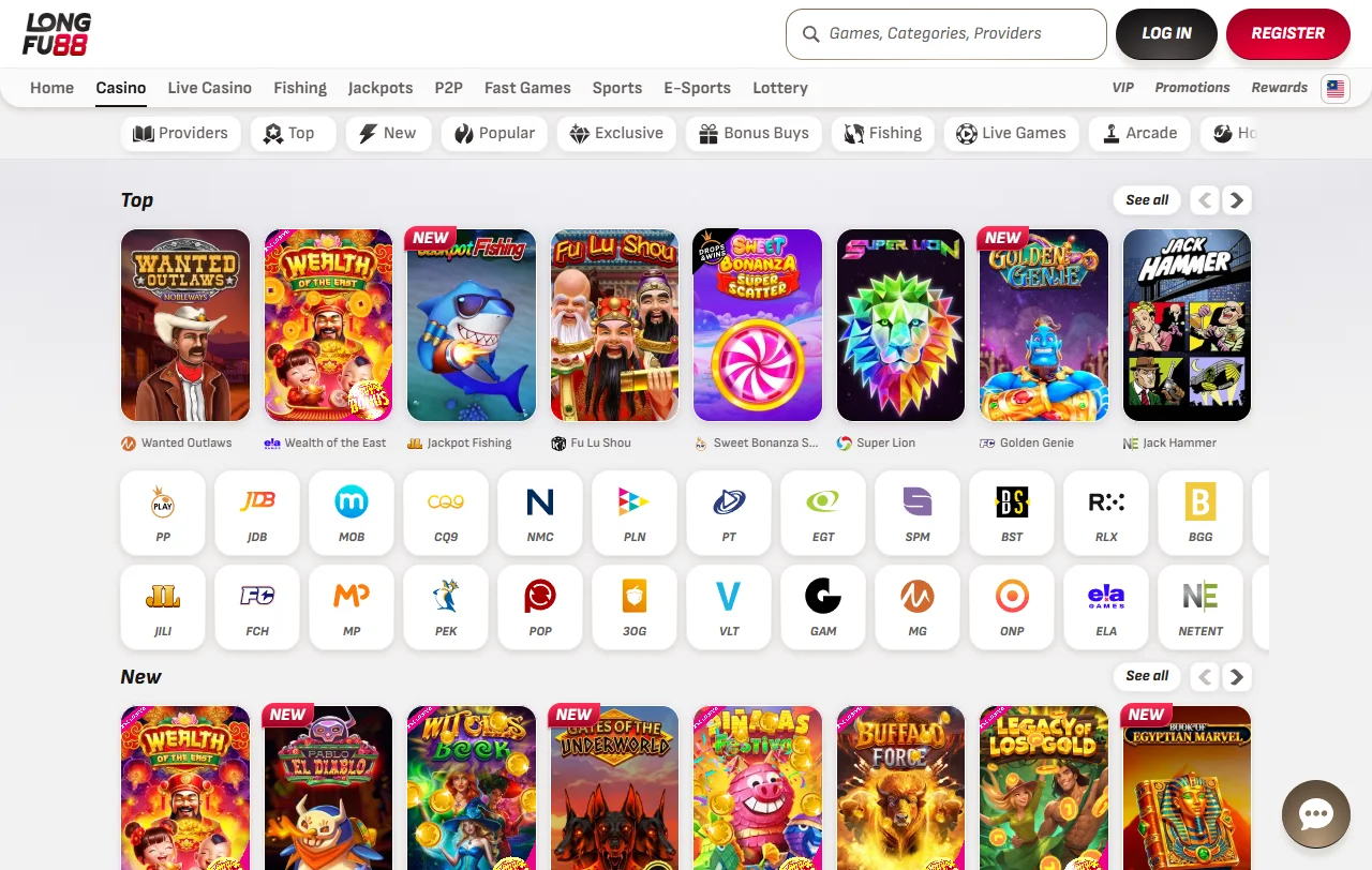 Slots e jogos de mesa disponíveis no Longfu88 Casino Brasil catálogo