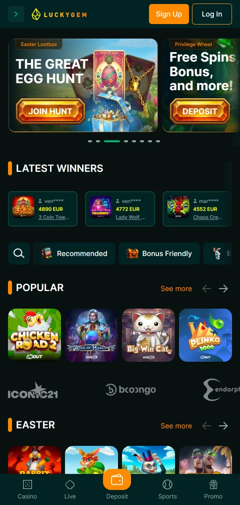 Jogos mobile acessíveis LuckyGem Casino Brasil smartphone