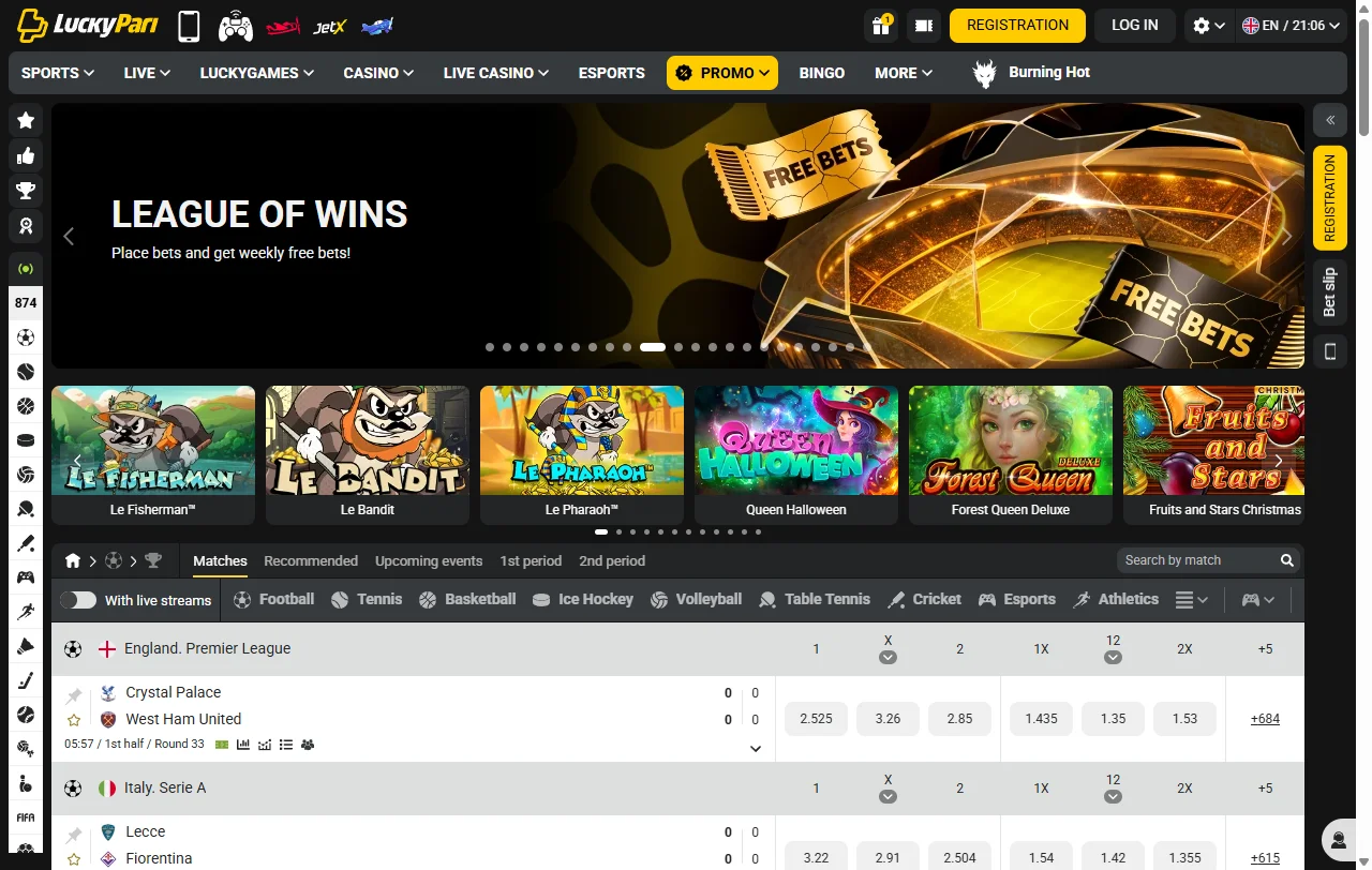 Bônus promoções pacotes boas-vindas LuckyPari Casino Brasil