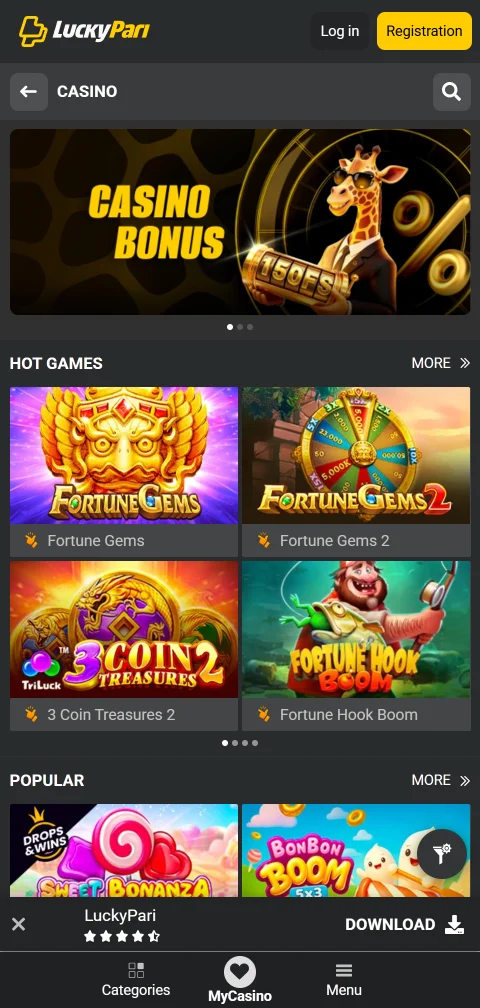 Jogos mobile acessibilidade smartphone LuckyPari Casino Brasil