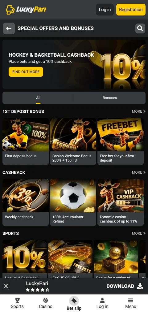 Depósitos saques métodos pagamento LuckyPari Casino Brasil