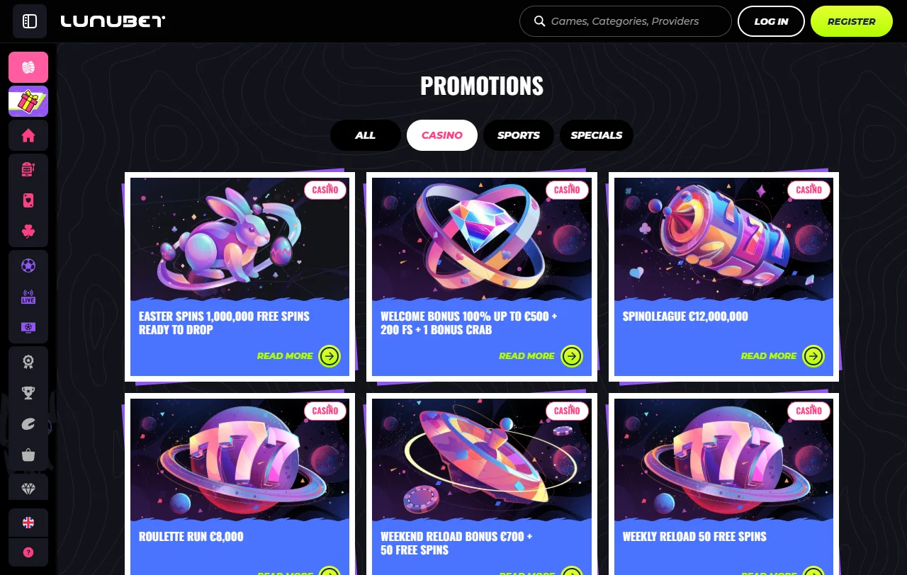 Slots e jogos variados disponíveis no Lunubet Casino Brasil
