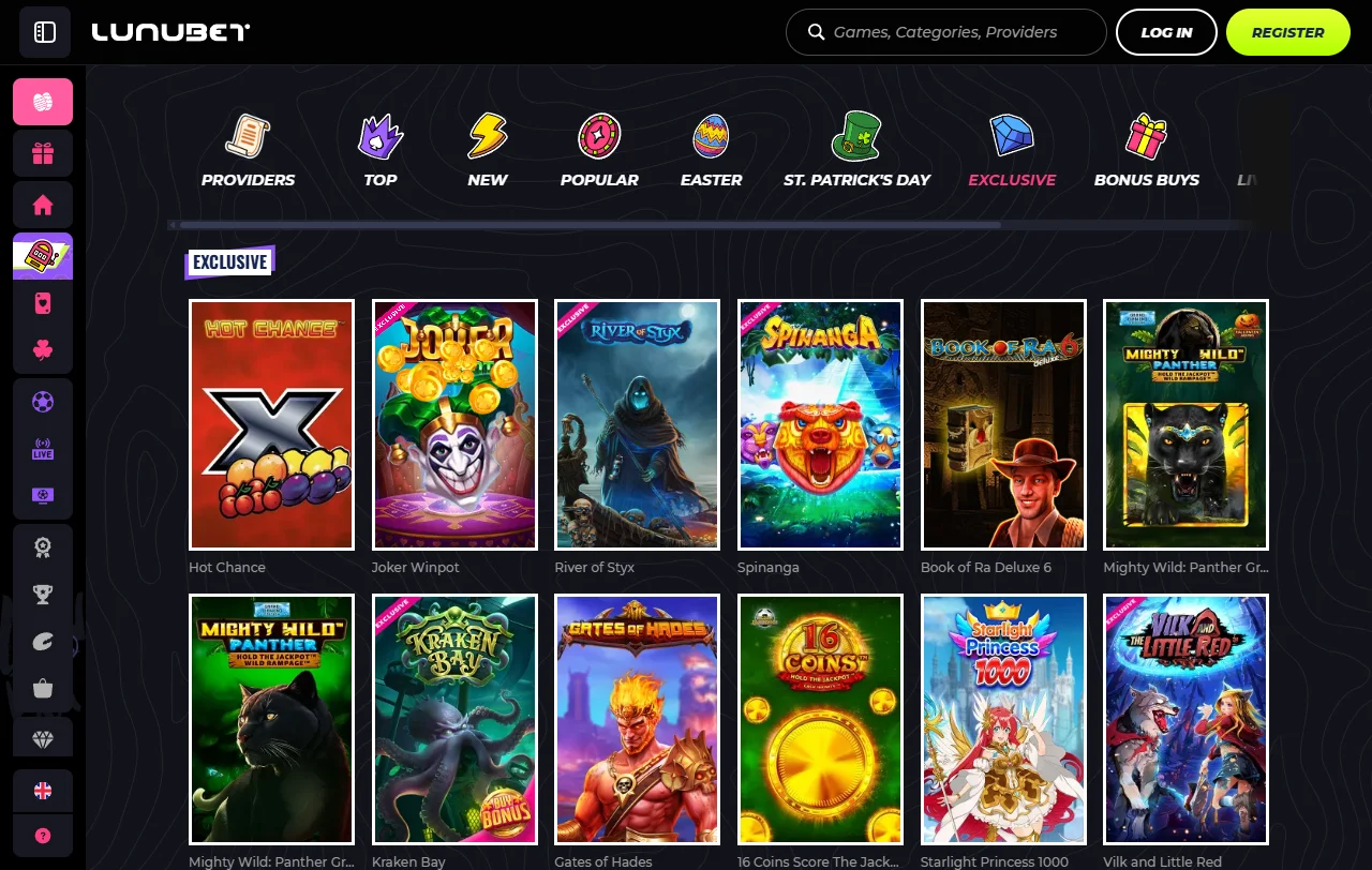 Bônus de boas-vindas e promoções no Lunubet Casino Brasil