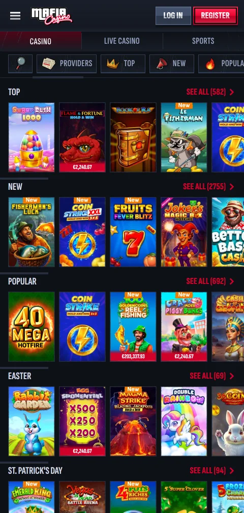 Depósitos saques PIX e métodos no Mafia Casino Brasil mobile