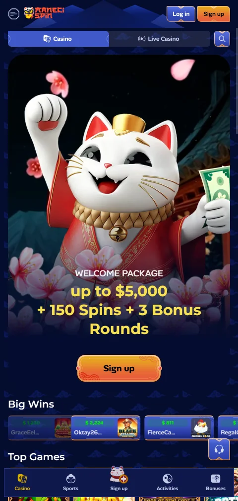 Experiência mobile otimizada Manekispin Casino Brasil