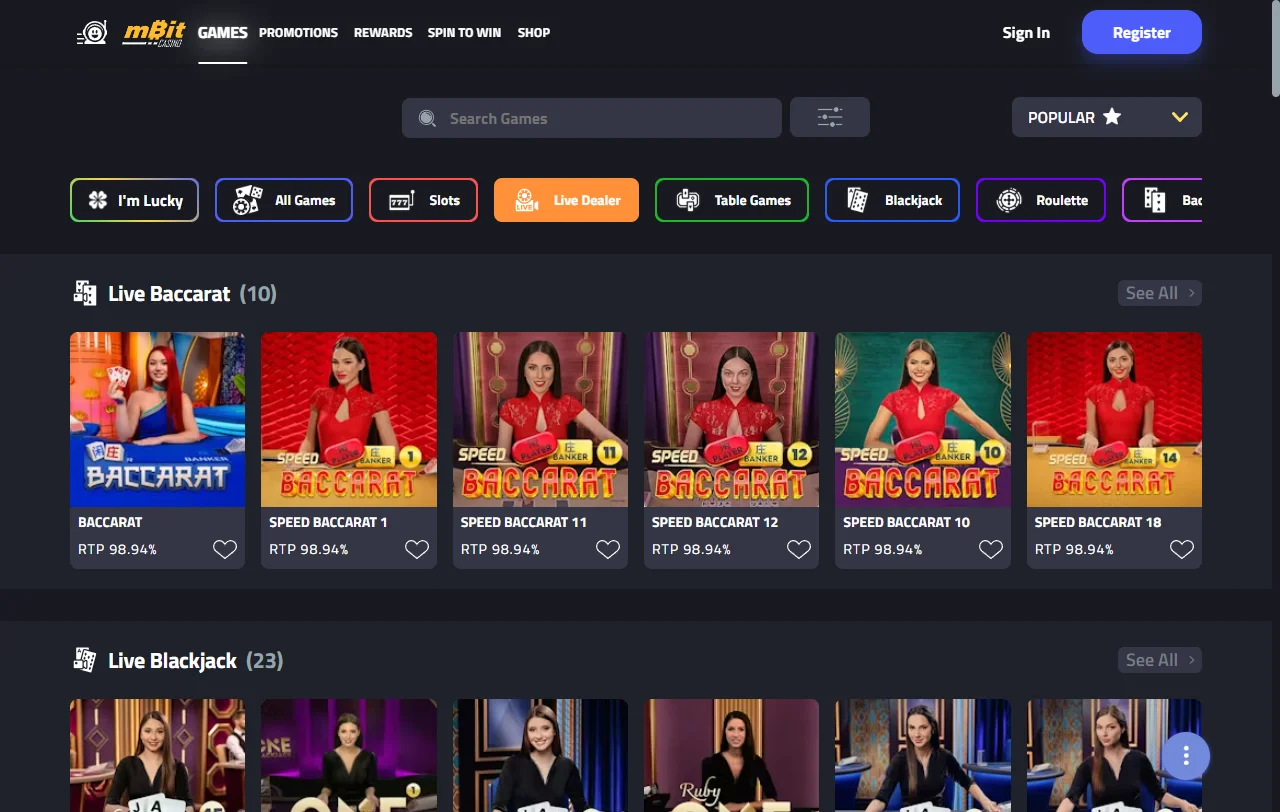 mBit Casino Brasil visão geral e análise plataforma