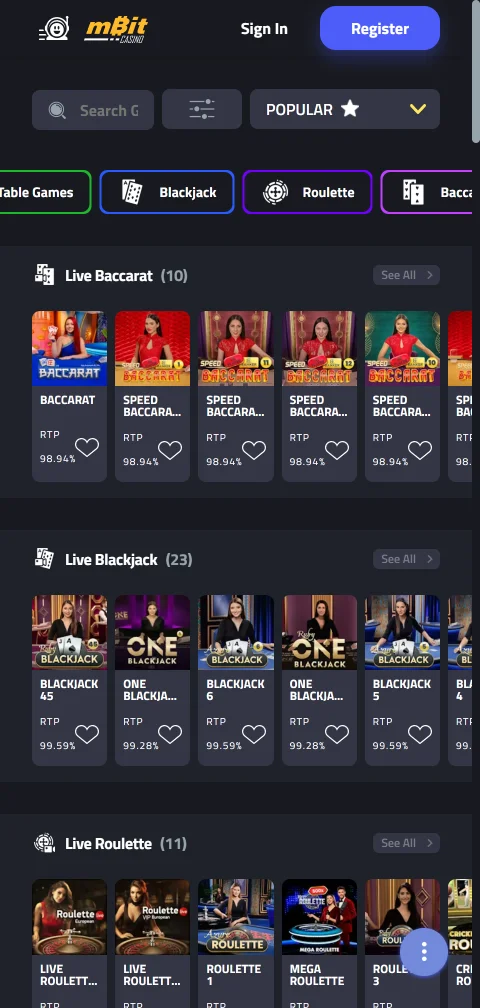 Jogos mobile acessibilidade mBit Casino Brasil