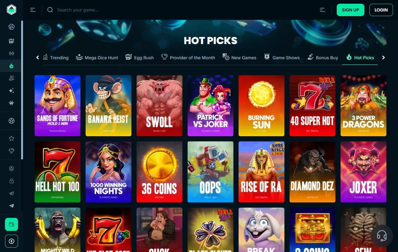 Bônus promoções pacotes bem-vindo MegaDice Casino Brasil