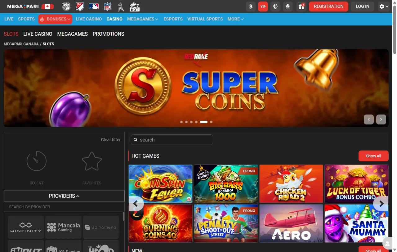 Promoções e bônus de boas-vindas Megapari Casino Brasil