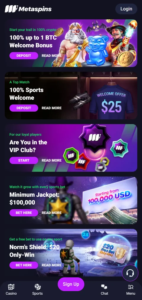 Métodos de depósito e saque no Metaspins Casino Brasil