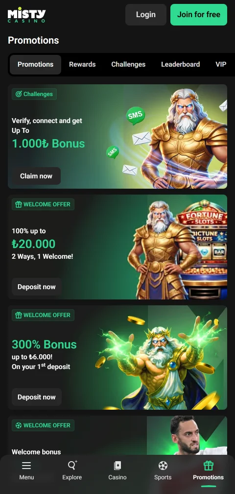 Depósitos PIX e saques no Misty Casino Brasil mobile