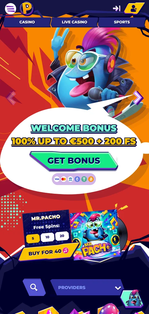 Jogos mobile acessíveis Mr. Pacho Casino Brasil smartphone