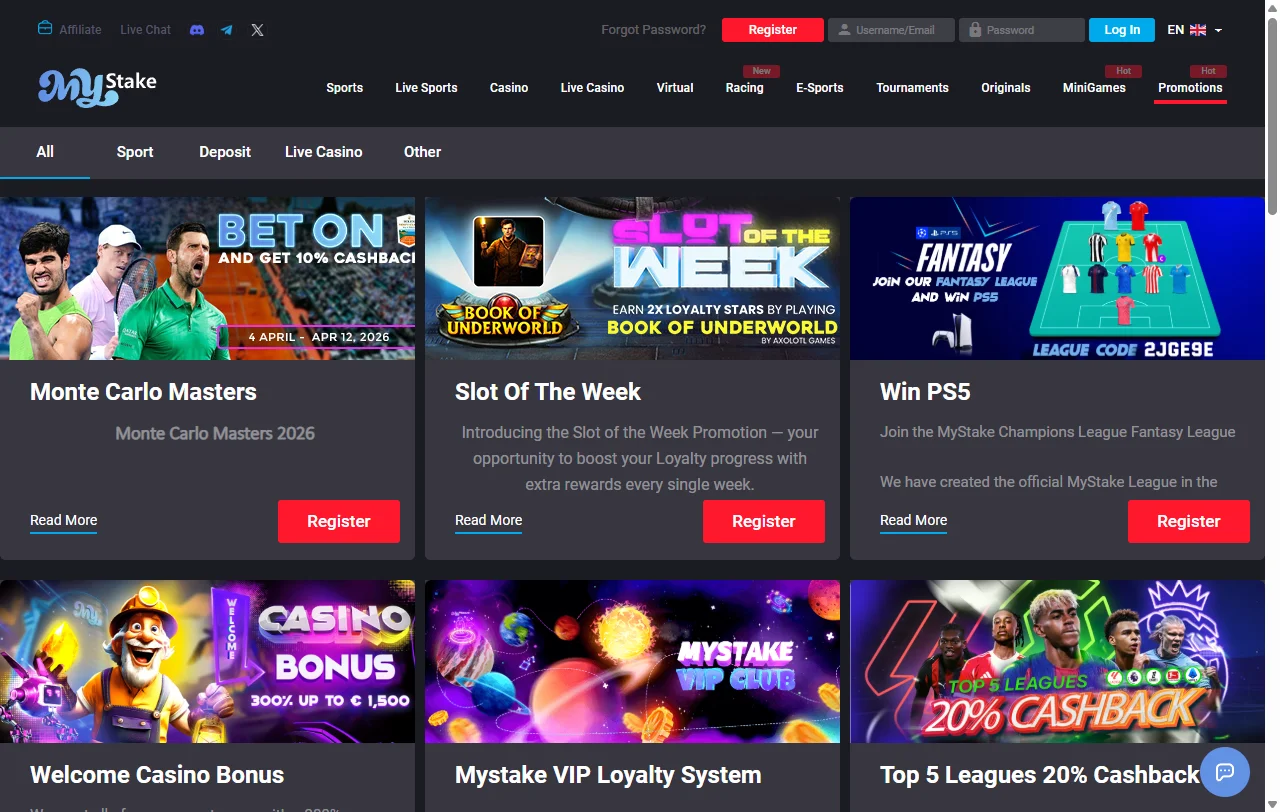 Ofertas de bônus e promoções no MyStake Casino Brasil detalhadas