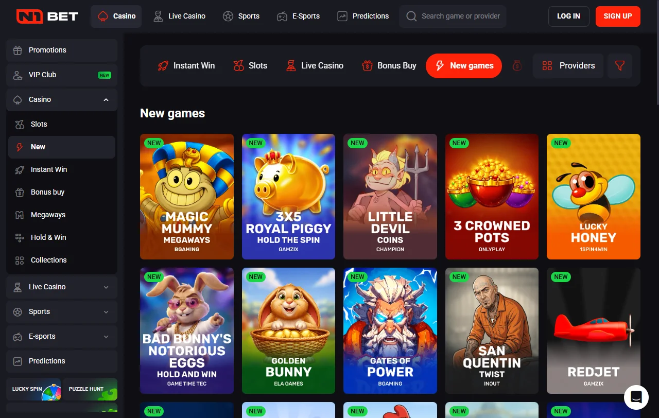 Slots e jogos variados disponíveis na N1Bet Casino Brasil plataforma
